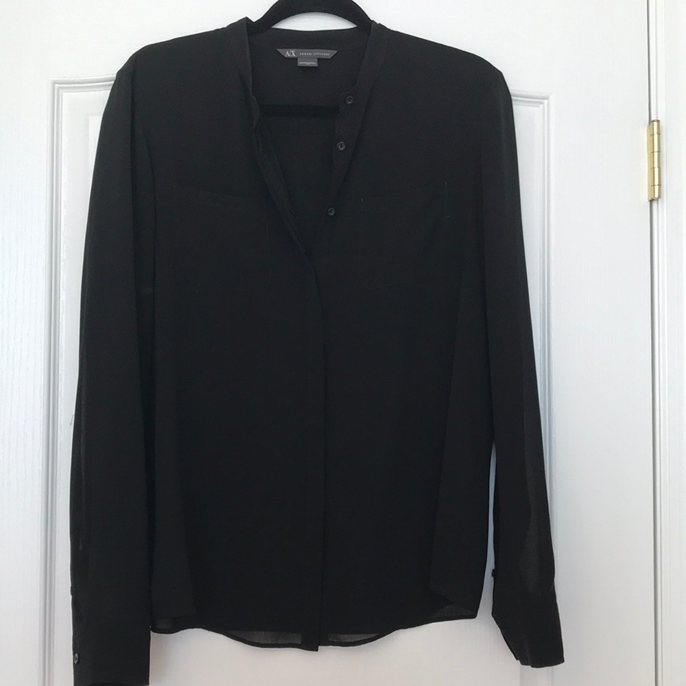 Armani exchange button down top